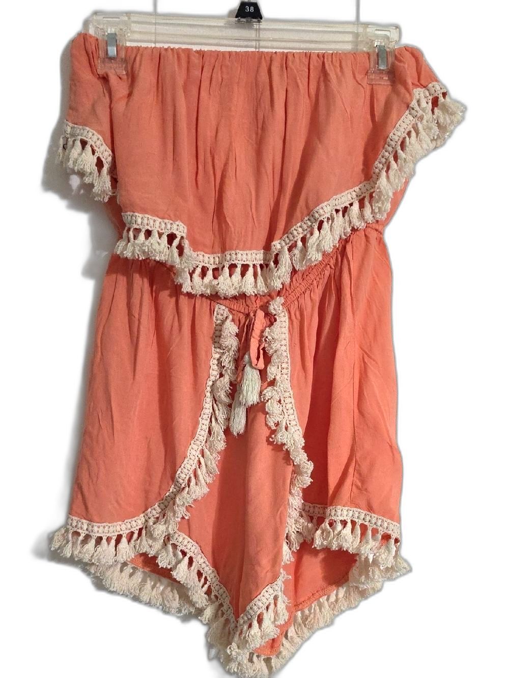 Boho Pink Romper with Tassles